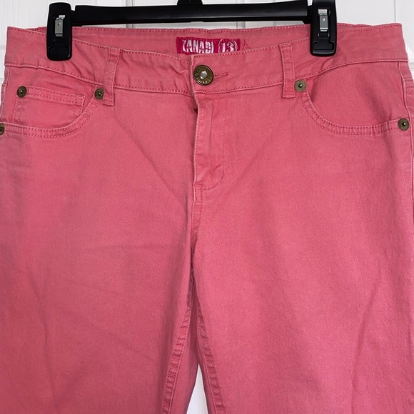 Zanadi Coral Pink Jeans Pants - Picture 2 of 5
